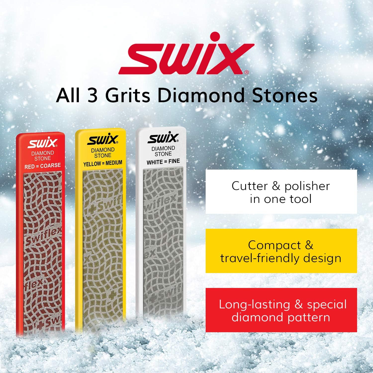 All 3 Grits Swix Diamond Stones 100mm 200, 400, 600 - (ZL-6059) - Image 2