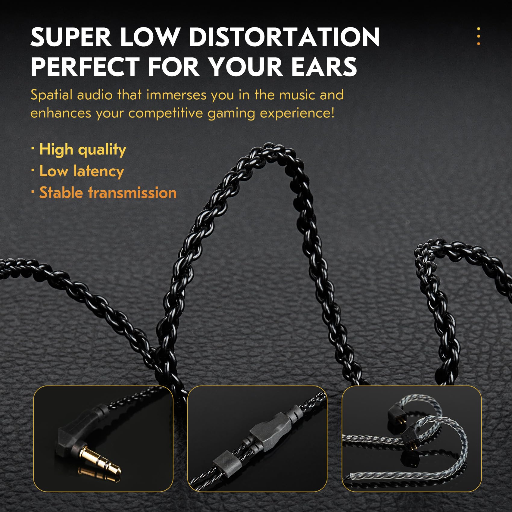 CCZ DC03 in Ear Monitor Headphones, Deep Bass Sound Wired Earbuds IEM Earphones, 1DD HiFi in Ear Headphones Noise Cancelling Ear buds, IEMs for Gaming Musician Singer Stage Calling(Black, without Mic)