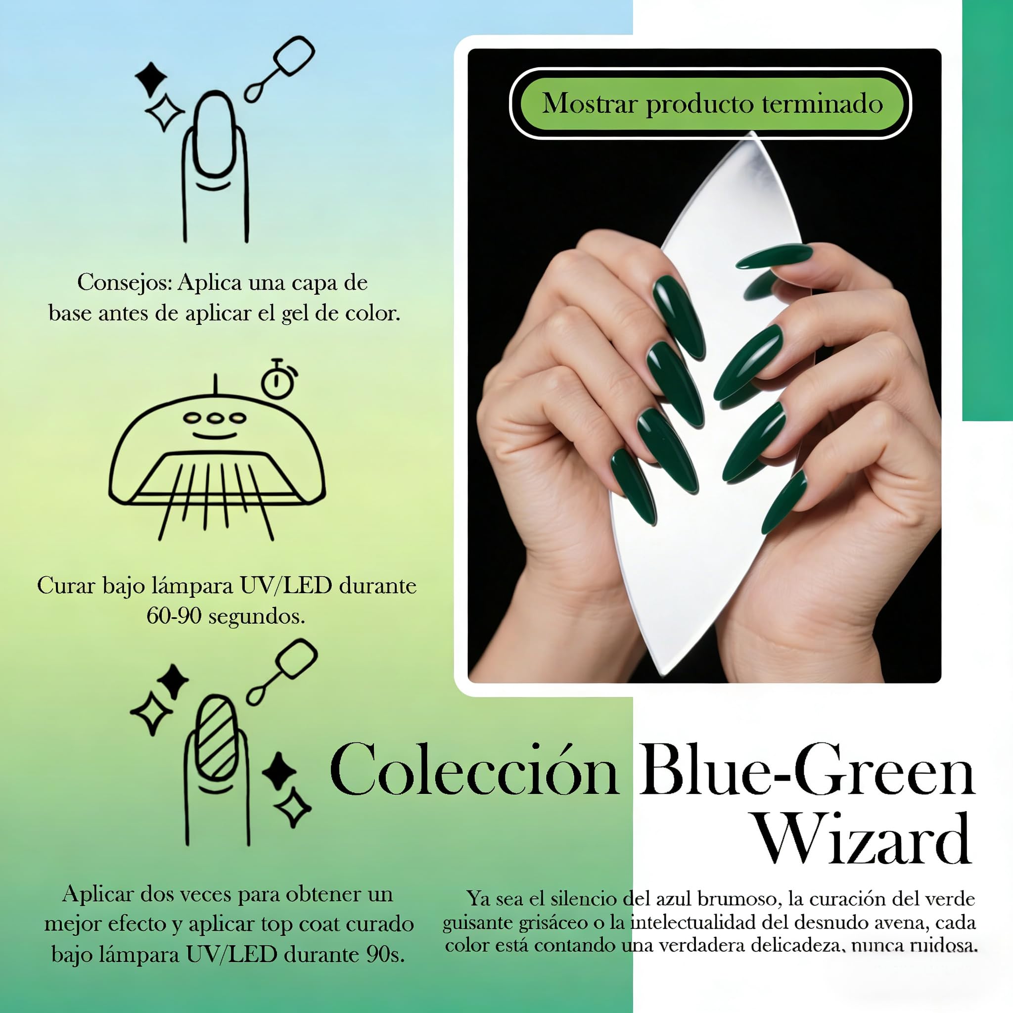 Camila ¿Esmalte semipermanente para uñas 6 colores, set de sal marina estilo bosque, gel para uñas con fototerapia UV LED, manicura profesional de salón 15ML(camilaE)