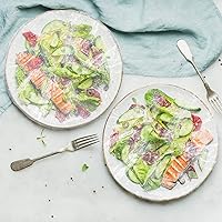 Vista 4 de 150 fundas desechables para almacenamiento de alimentos, tapas de plástico transparente con bordes elásticos, tapas de ducha, embalaje elástico