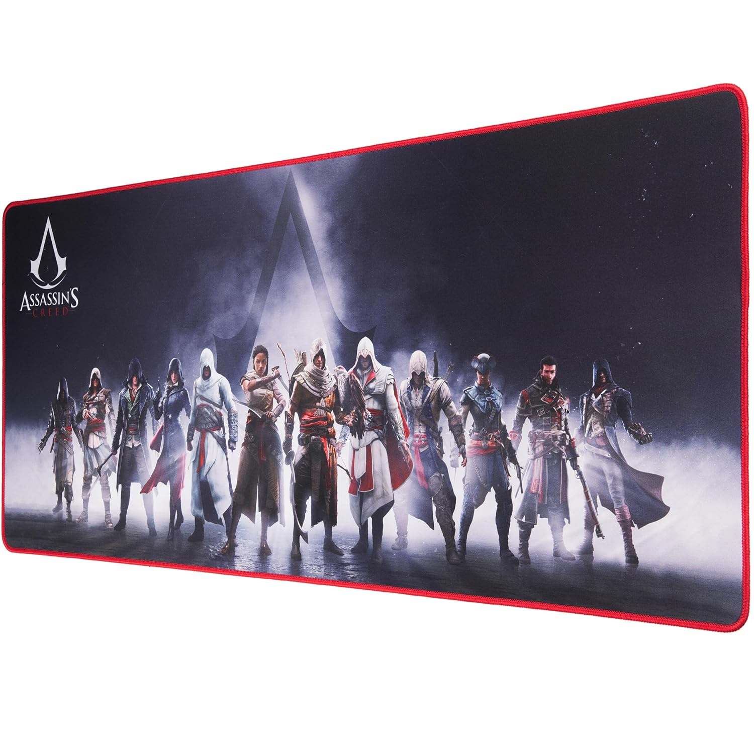SUBSONIC - Assassin's Creed XXL Mouse Mat - 90 x 40 cm Desk Mat - Smooth Surface Optimised for Mouse Sensors Non-Slip Base Stable and Stitched Edges