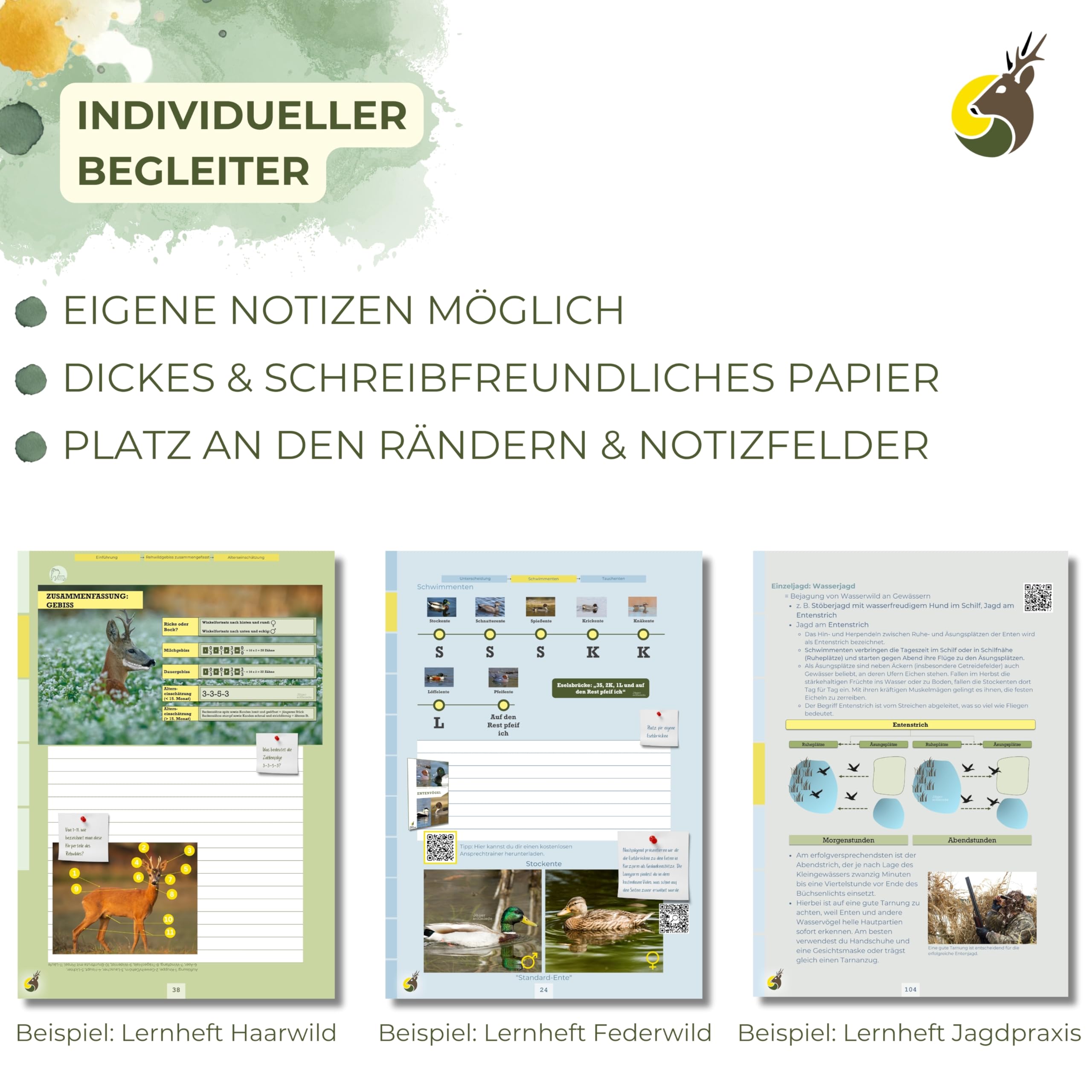 Jägerschmiede Lernhefte: Erfolgreich die Jagdprüfung bestehen & sicher zum Jagdschein – individuell, einprägsam & digital unterstützt [Standardwerk]