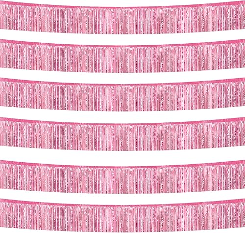 Pack de 6 Guirnaldas de 10 Pies de Flecos de Aluminio con Serpientes de Oropel Bandera Colgante de Pared Telón de Fondo Bandera para Flotas de