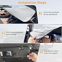 Vista 8 de XHRING Parasol para parabrisas para Honda Civic 2026 2025-2022 Accord 2018-2026 Sedan Hatchback Si Sedan LX EX EXL Sport Hybrid Touring Accesorios