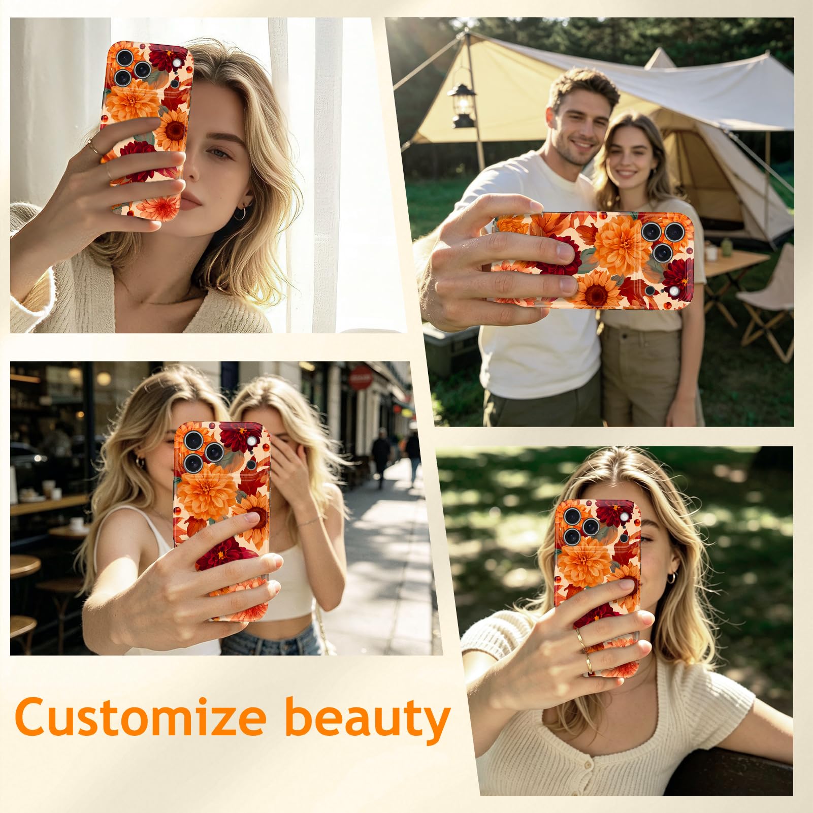 ZIYE Custodia per iPhone 17 Pro Max con motivo girasoli e piante