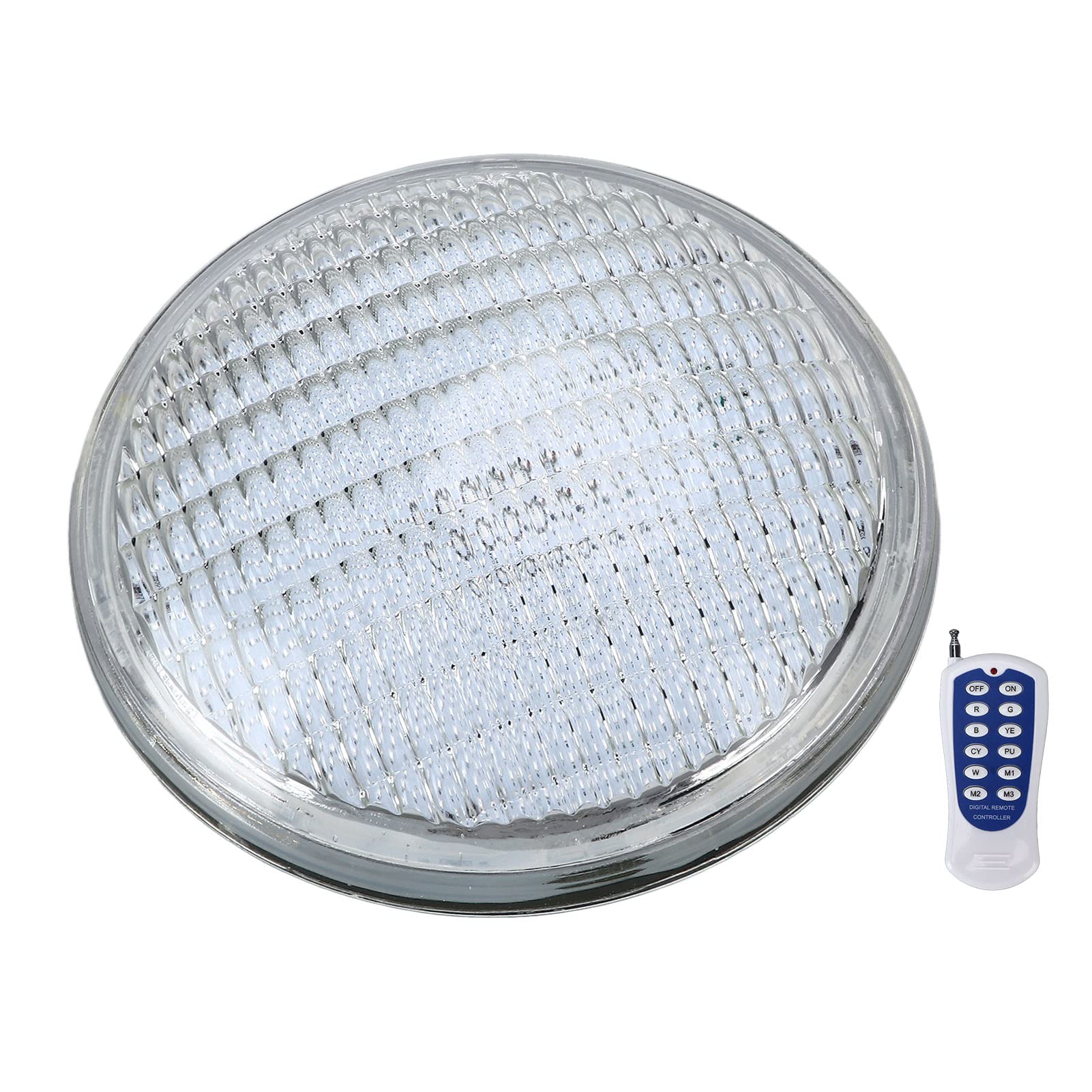 18 W LED-Poolleuchte mit 12-Tasten-Fernbedienung, RGB-Farbwechsel, IP68, 12 V Niederspannungs-Unterwasserleuchte für Schwimmbrunnen, Landschaft