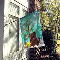 Vista 140 de Caroline's Treasures BB4243GF Bandera de jardín con texto en inglés «Merry Christmas» con texto en inglés «Merry Christmas», bandera decorativa