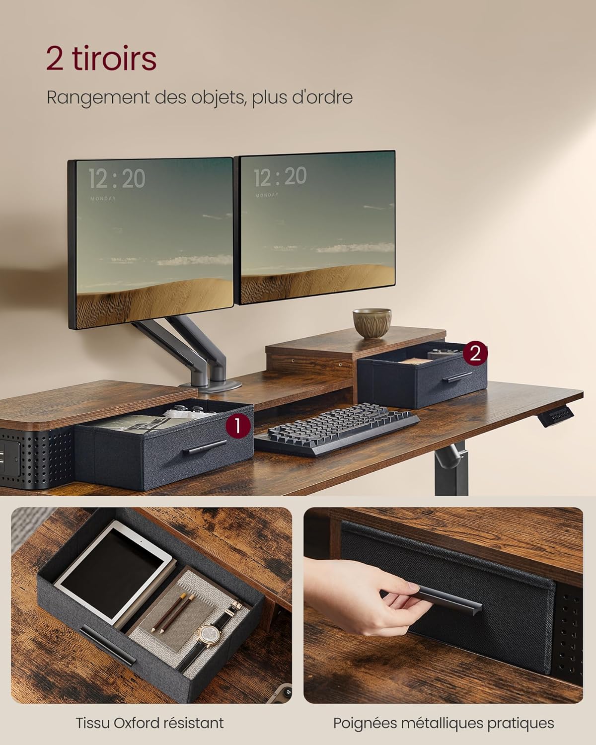 Image showing the two fabric drawers and their contents