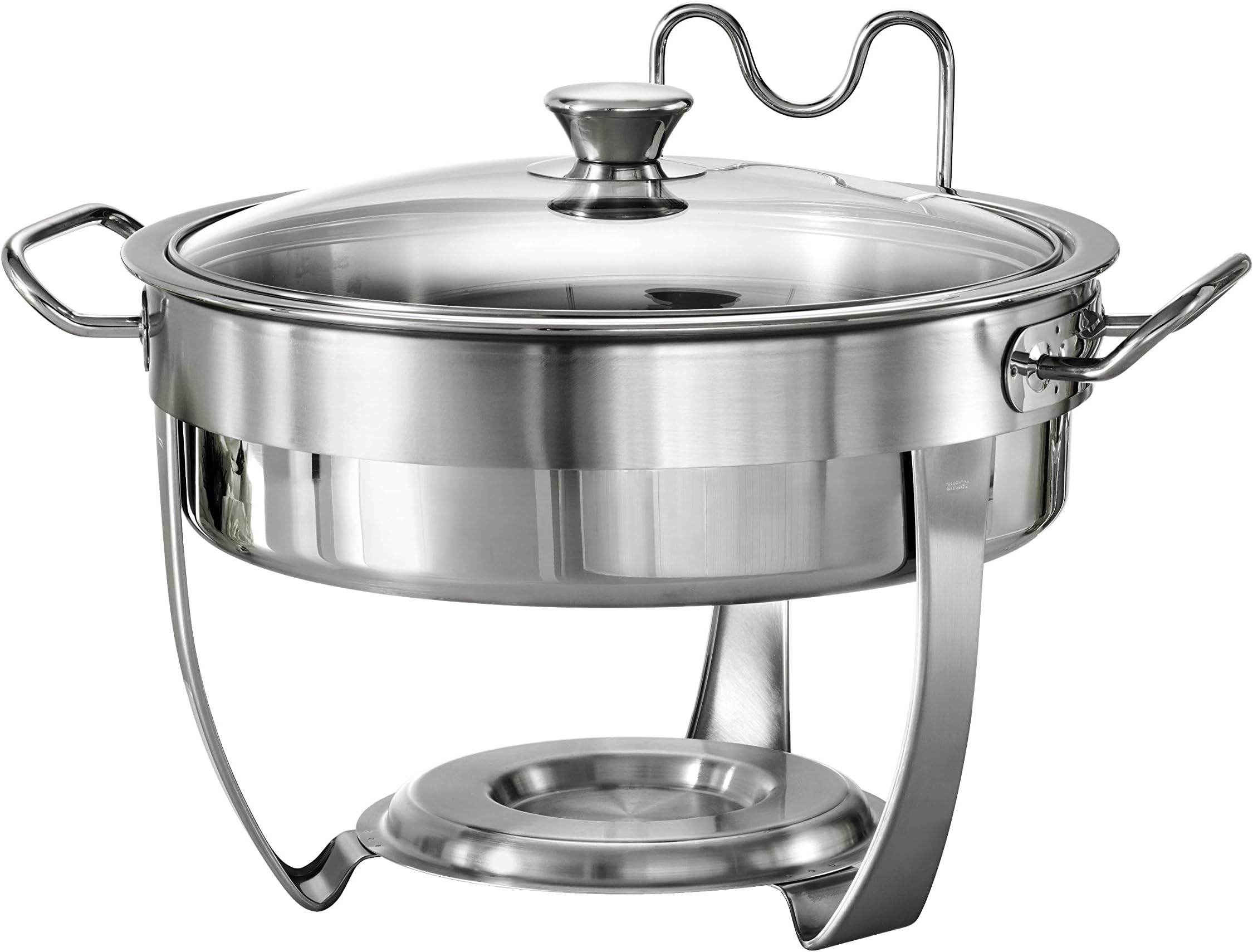 Tramontina Gourmet Selection Stainless Steel Round Chafing Dish, 4.5-Quart, Made in Brazil