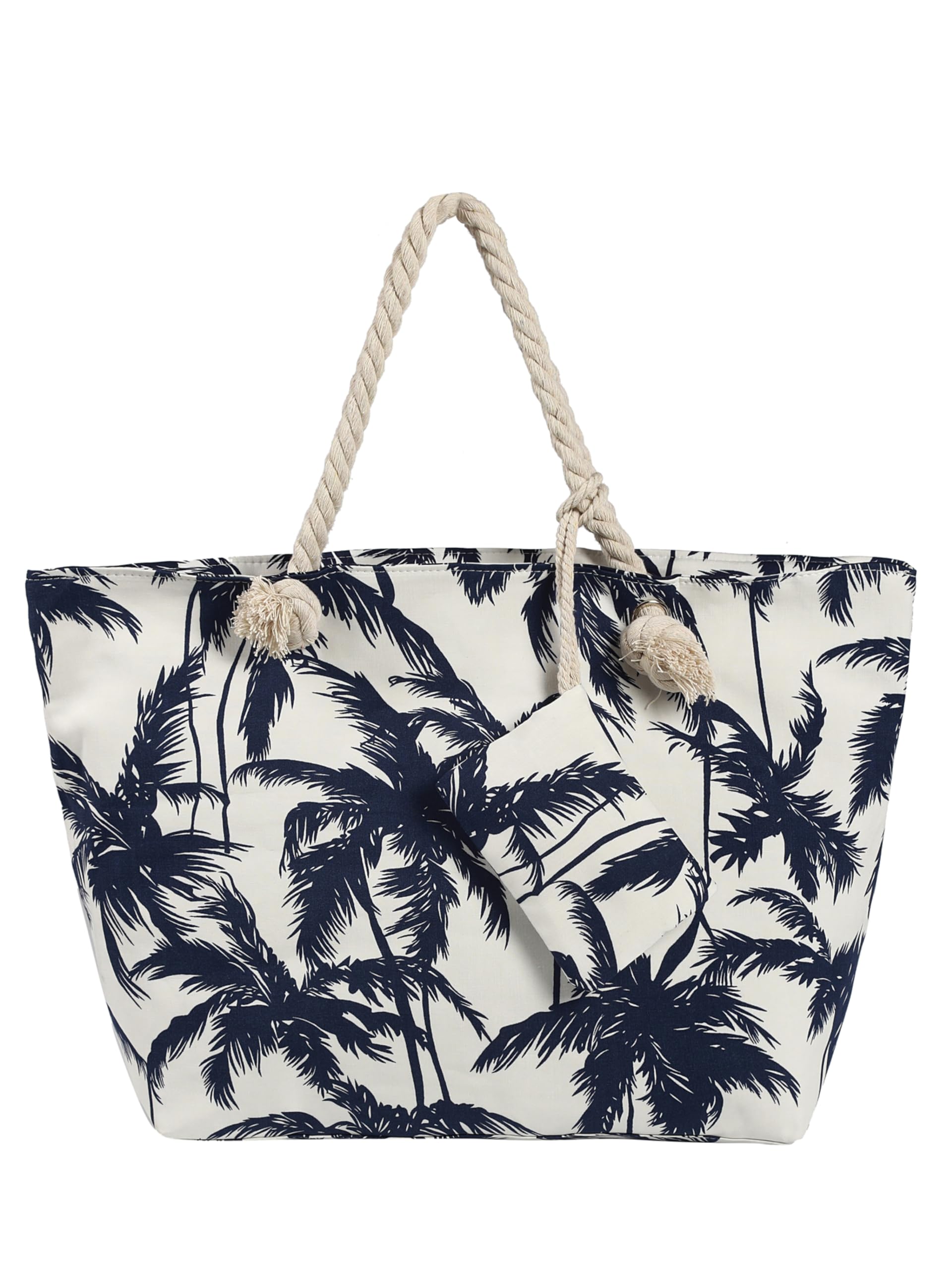 DonDon Grande borsa da spiaggia idrorepellente con cerniera Borsa a tracolla Shopper