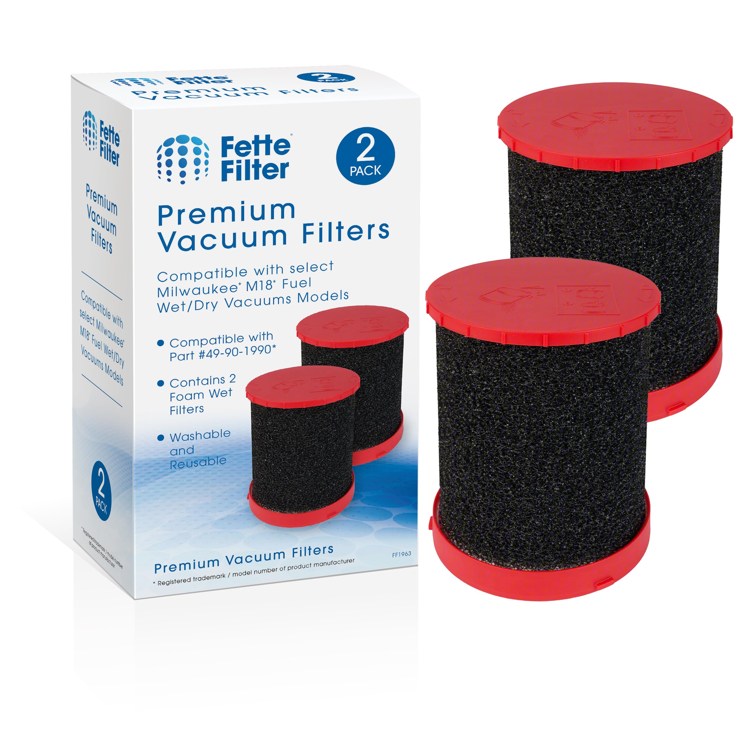 Fette Filter - 49-90-1990 Large Wet/Dry Vac Foam Wet Filter