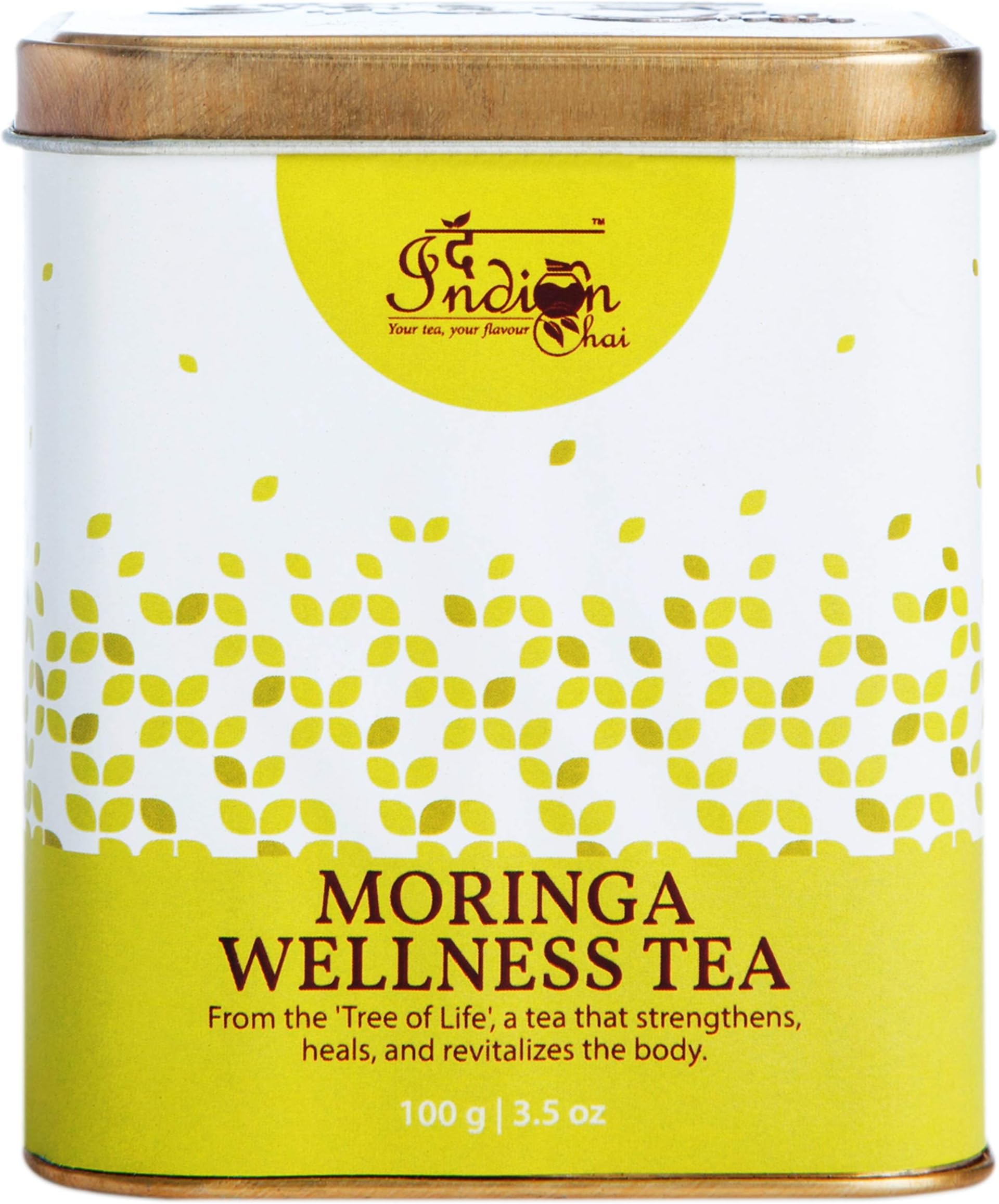 The Indian Chai - Moringa Wellness Tea 100 grams with Amla, Tulsi, Peppermint, Ginger etc for Detox, Boosts Energy, Helps Remove Toxins and Supports Weight Loss