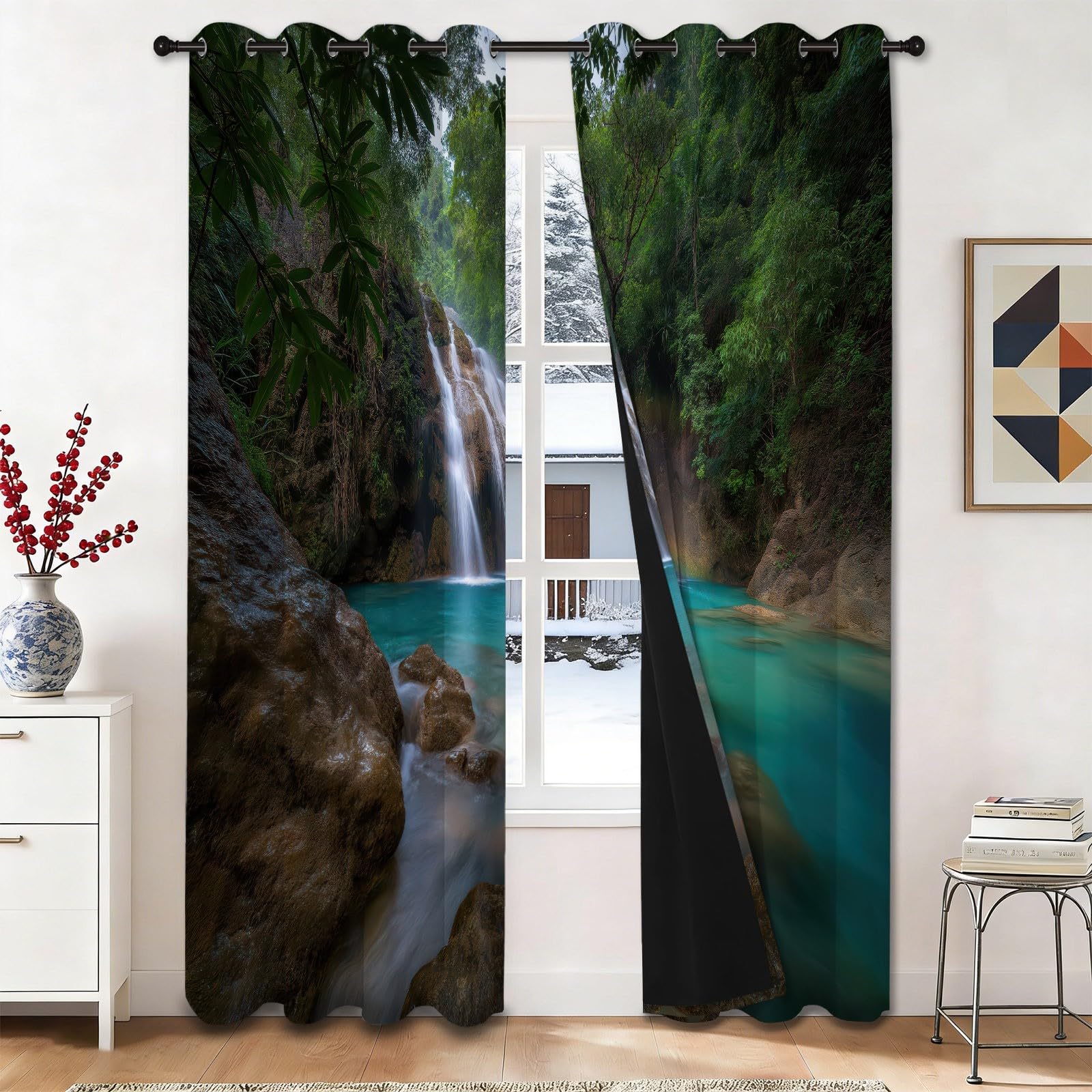 Rideau occultant thermique cascade pour une isolation parfaite de la chambre