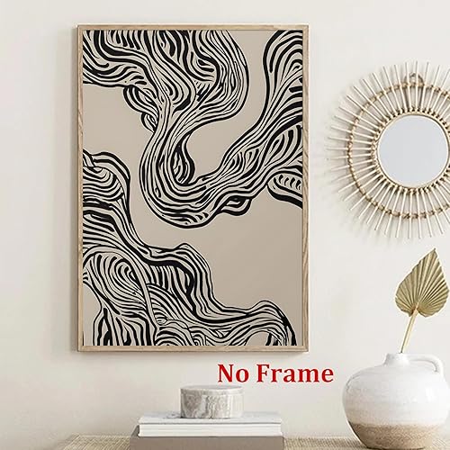 Vista 12 de Lienzo abstracto naranja para pared, póster naranja moderno, pintura geométrica abstracta, lienzo de lámina dorada, arte de pared naranja y dorado