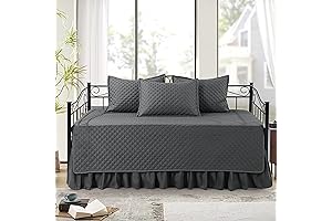 HOMBYS Daybed Sheets Set| Soft Cozy Bedding Sheets Set with Bedskirt with...