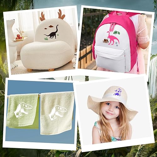 Miniatura 6 de Plantillas de dinosaurios de 6 pulgadas reutilizables para niños, plantillas de dibujo para pintar sobre madera, 25 piezas, plantillas de