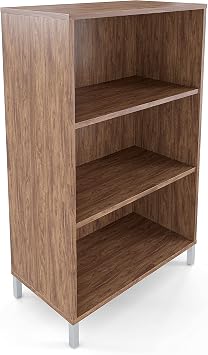 Union & Scale Staples UN56977 3 Shelf 45H Laminate Bookcase, Espresso