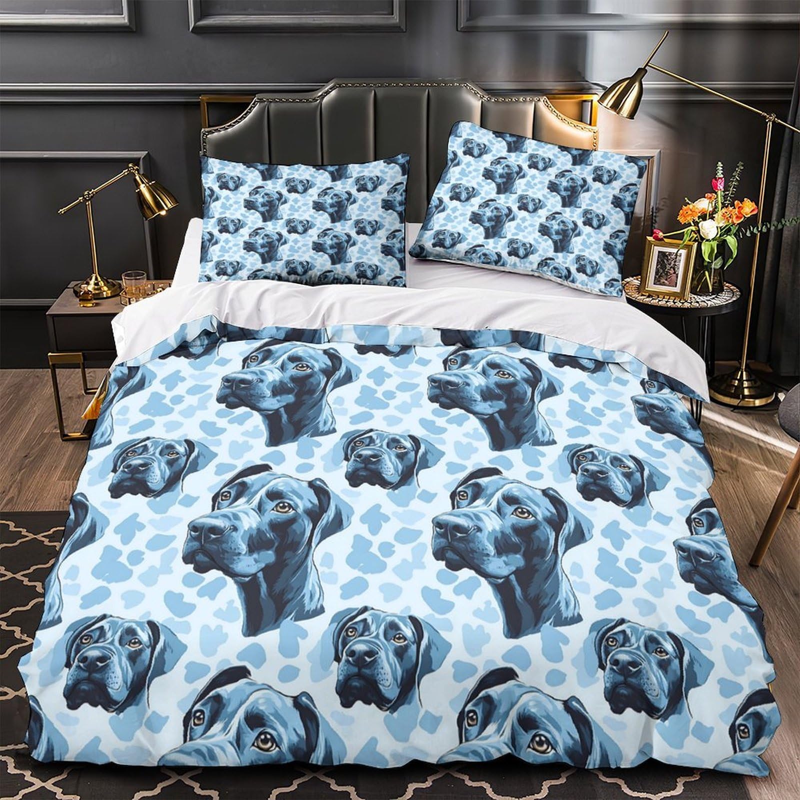 Parure de lit super king effet 3d finition microfibre haut de gamme