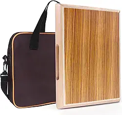 Cajon, caixa portátil de 30 x 24 cm x 4 cm, caixa de percussão de madeira zebra, caixa de batida com caixas internas ajustáveis com cordas de armadilhas, chave inglesa, bolsa de transporte para tambor