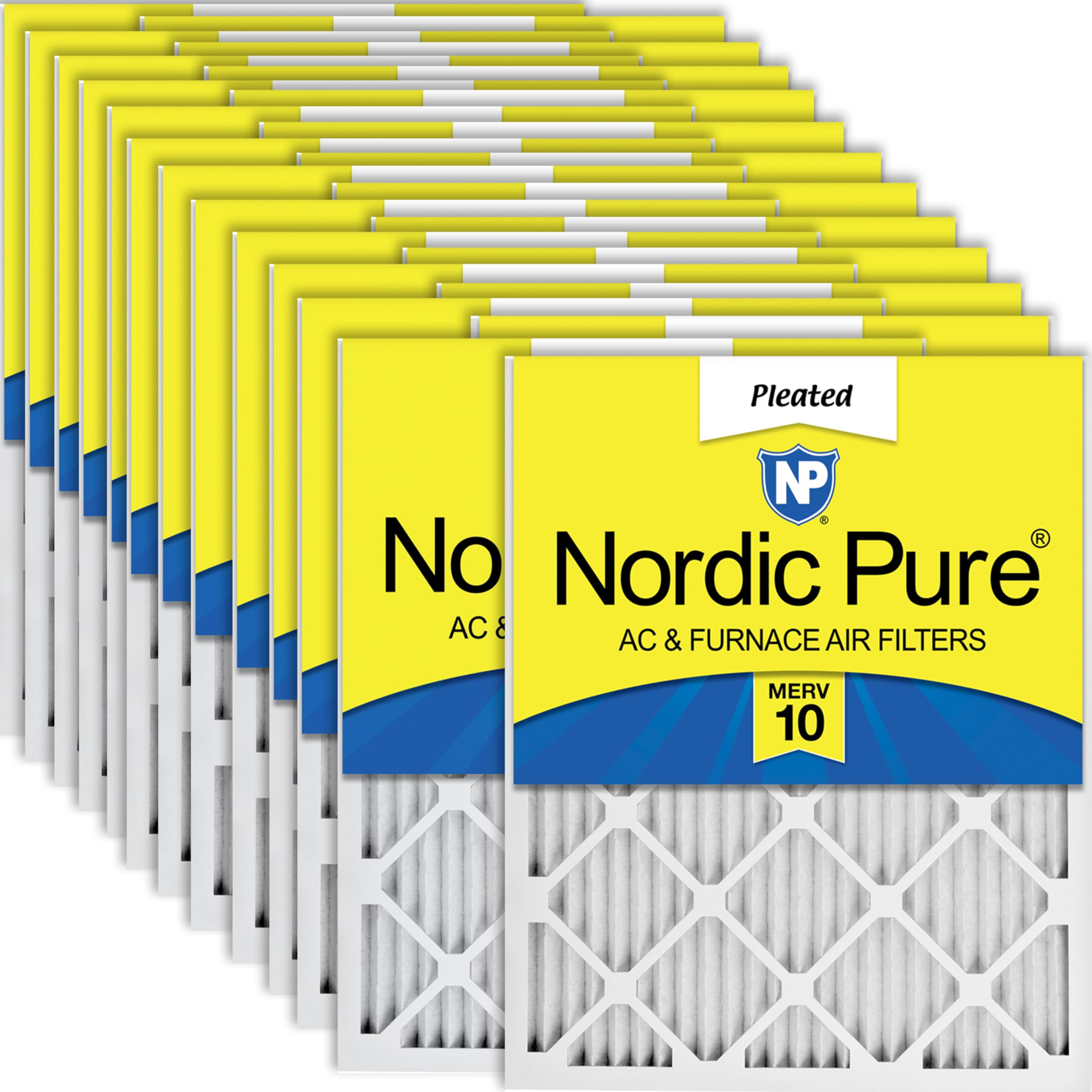 Nordic Pure 10x20x1 Pleated MERV 10 Air Filters 24 Pack