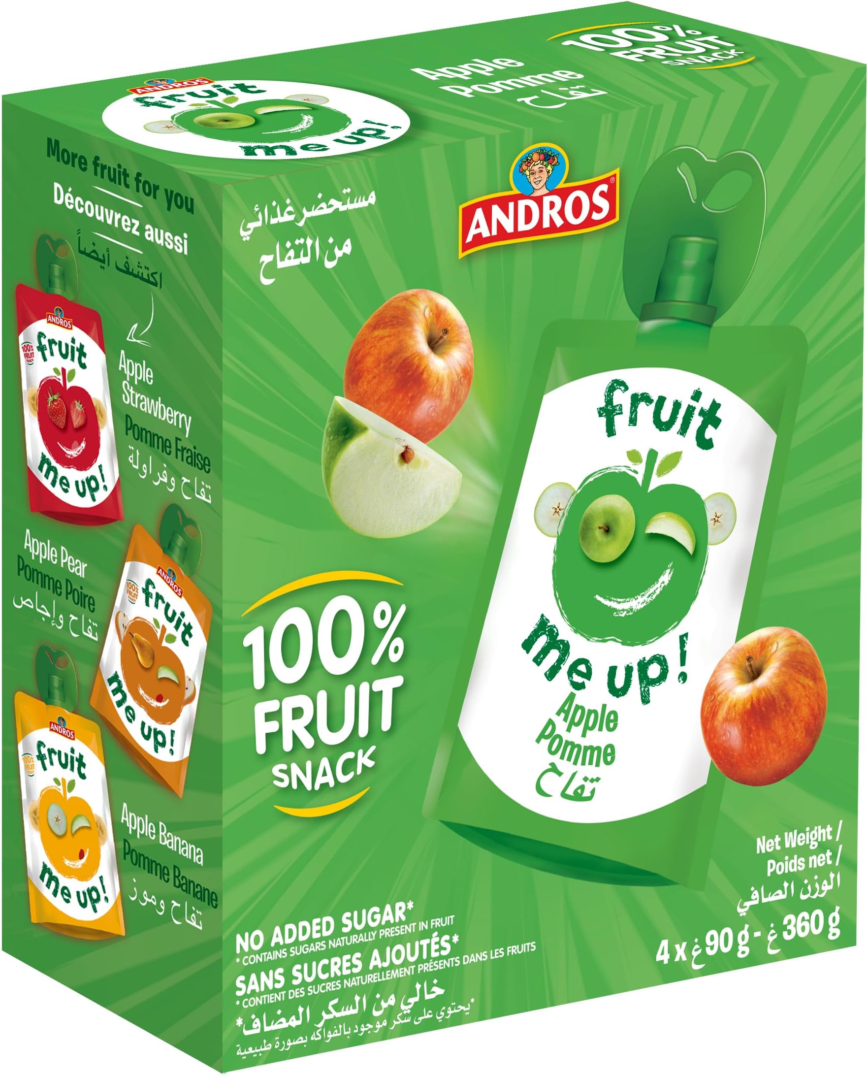 Fruit Me Up Apple, 4 X 90 Gm (Pack Of 1)