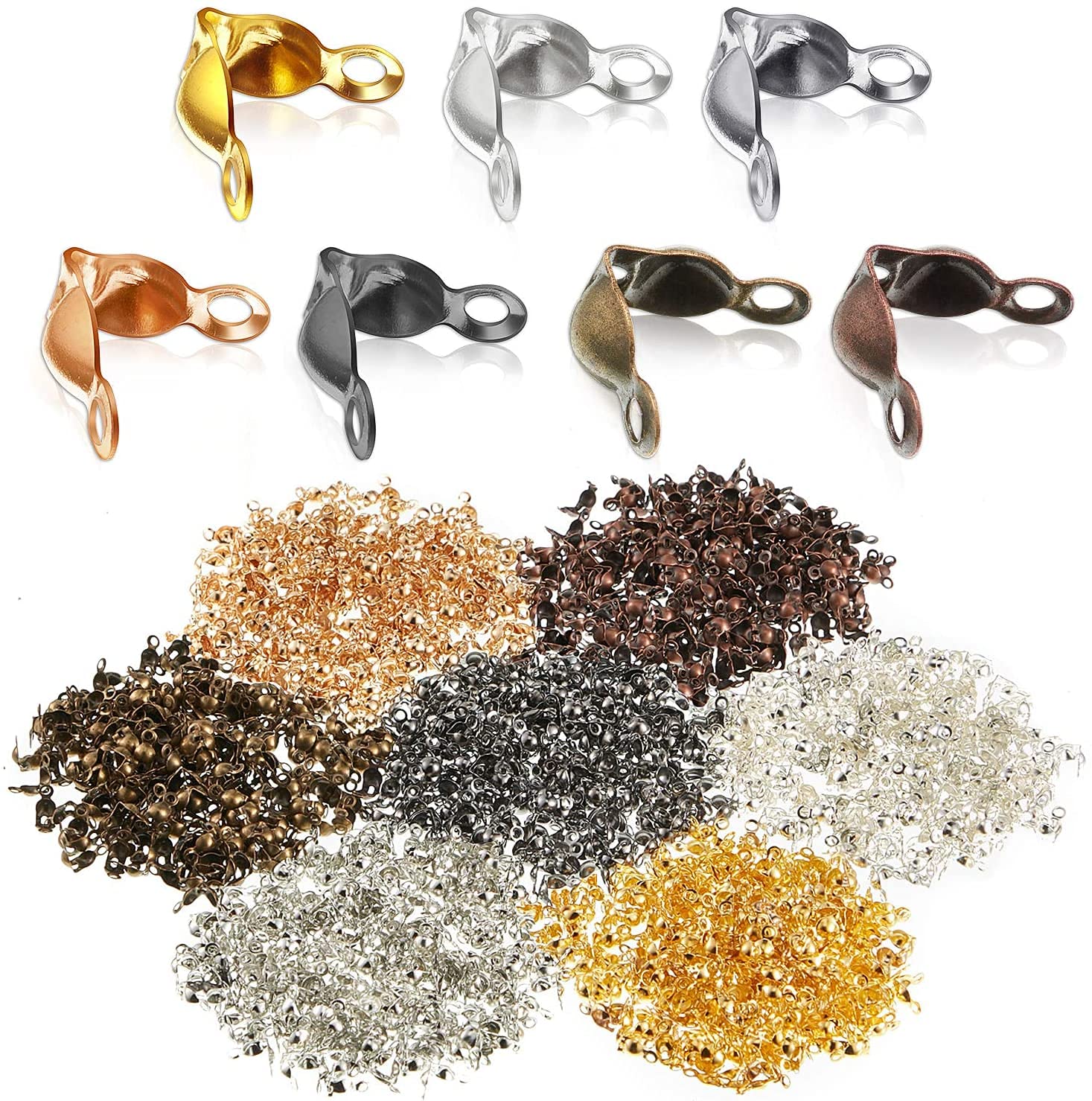 DIY Crafts Bead Tips Knot Covers Clamshell FoldOver Bead Tips Knot