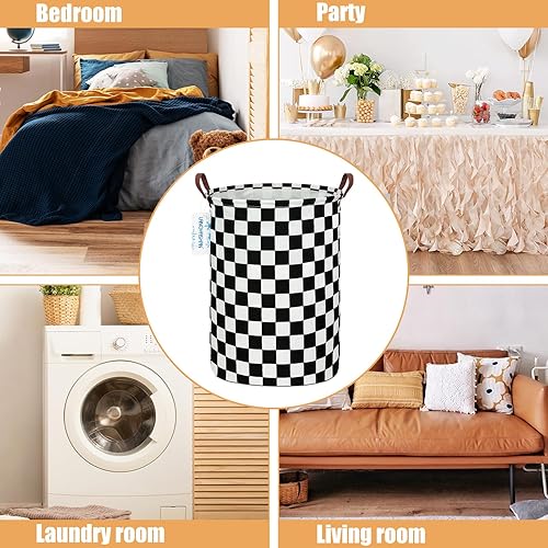 Miniatura 294 de LANGYASHAN Contenedor de almacenamiento, cesta organizadora plegable de tela de lona para ropa sucia, contenedores de juguetes, cestas de regalo, Un