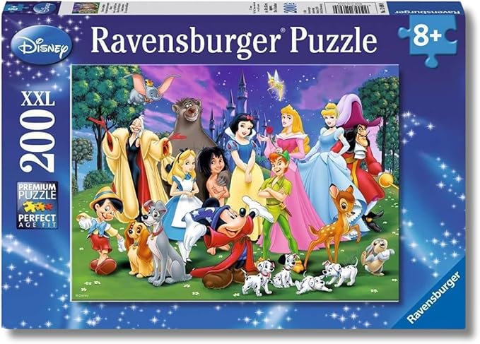 Ravensburger - Puzzles XXL Amigos De Disney | Puzzle 8 Años O Más | Regalo Niño 8 Años O Más De 200 Piezas | Rompecabezas Niños De 49 X 36 Cm Puzzle