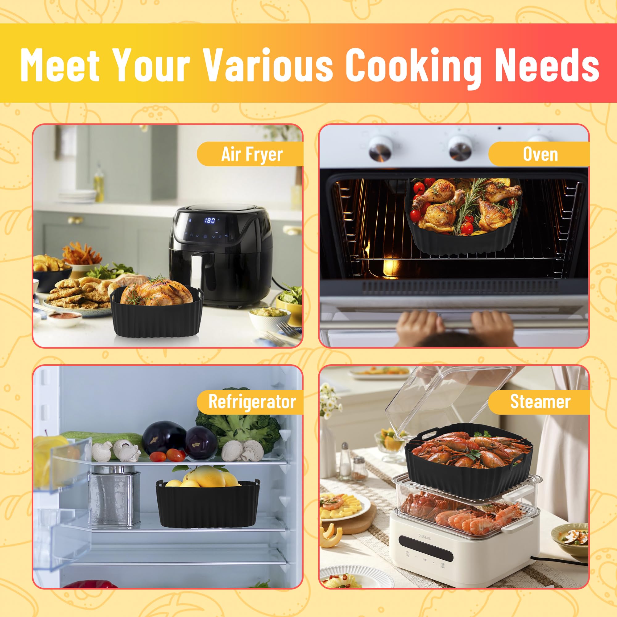 28-tlg. Air Fryer Zubehör Set Für Russell Hobbs | Silikonformen & Grillzubehör Für Heißluftfritteuse