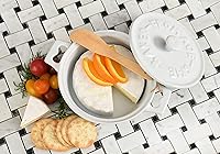 Vista 4 de Creative Co-Op Brie Bakers with Lids & Wood Spreaders (Set of 2 Colors)