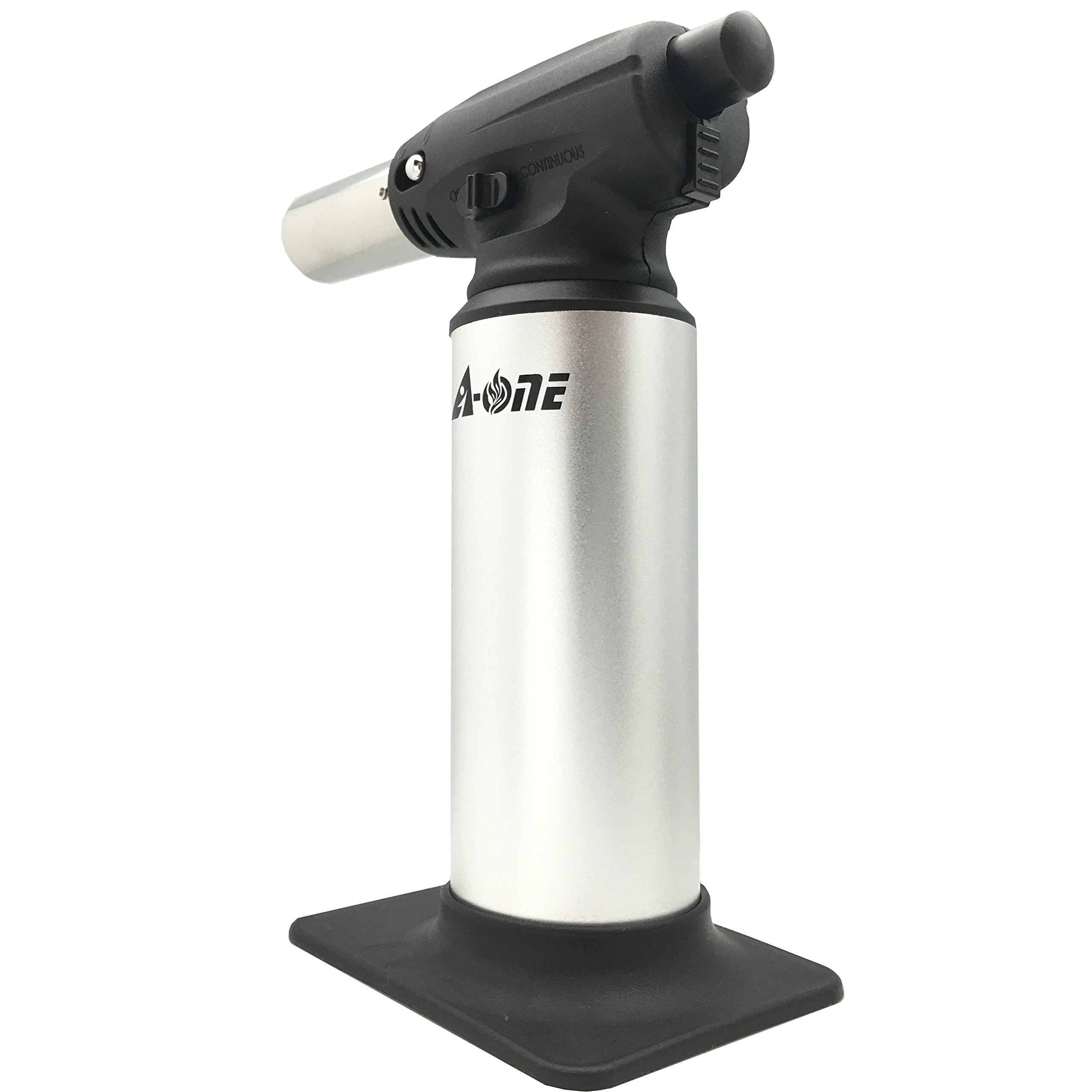 A-ONE GAS TOOL-Micro Butane Torch-Soldering Blow Torch-Heavy Duty Welding Torch-Micro Blow Torch-Silver (1 Pack Single Flame)