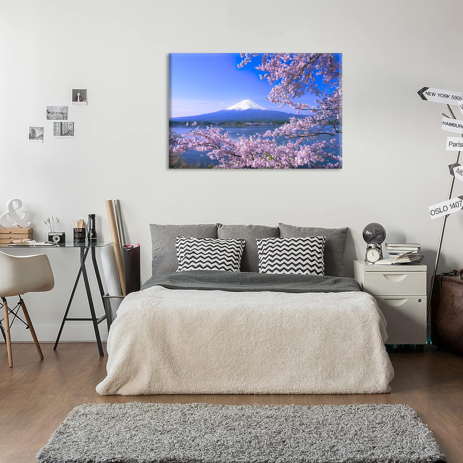 Amazon.co.jp: アートパネル 富士山 桜の絵 モダン 風景 植物 おしゃれ
