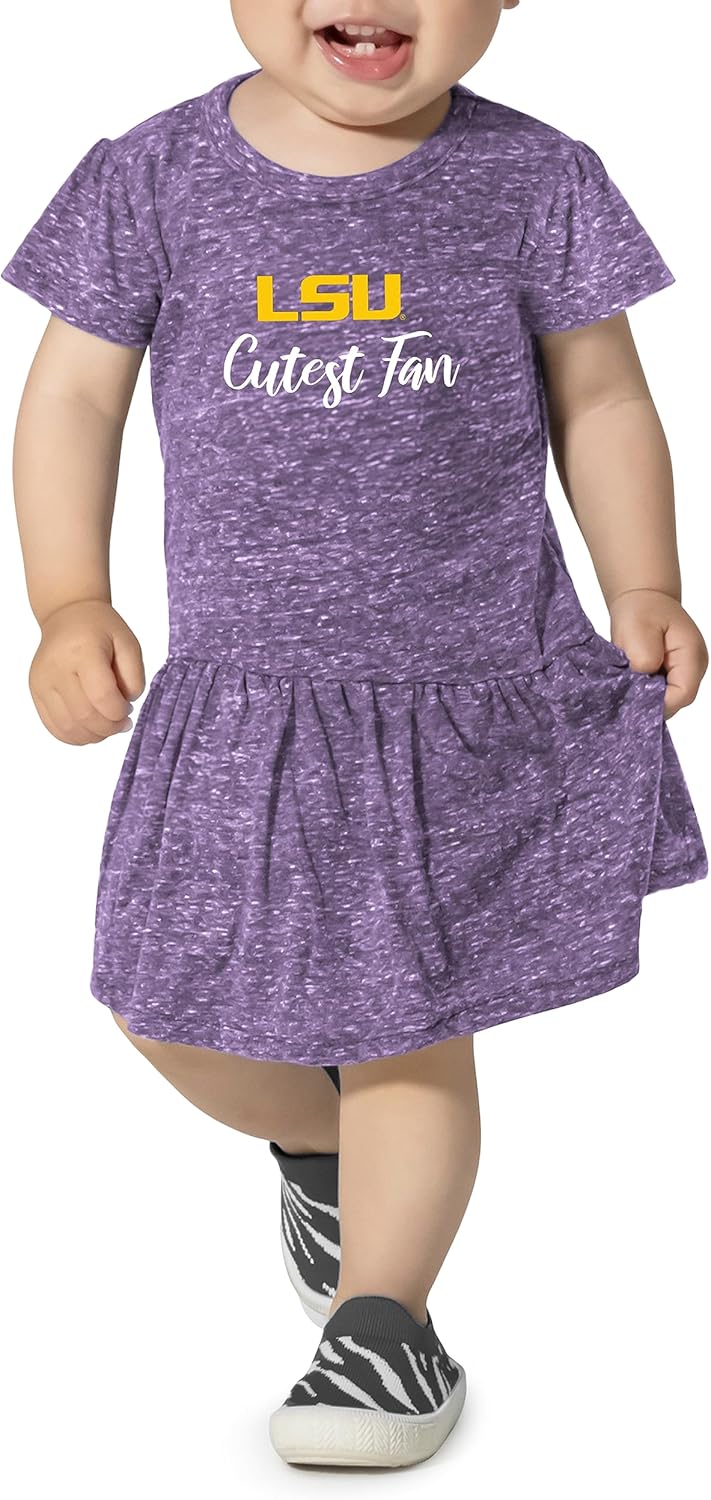 Little King NCAA Infant Girls Knobby Dress-Cutest Fan-Sizes 6 Months, 12 Months and 18 Months