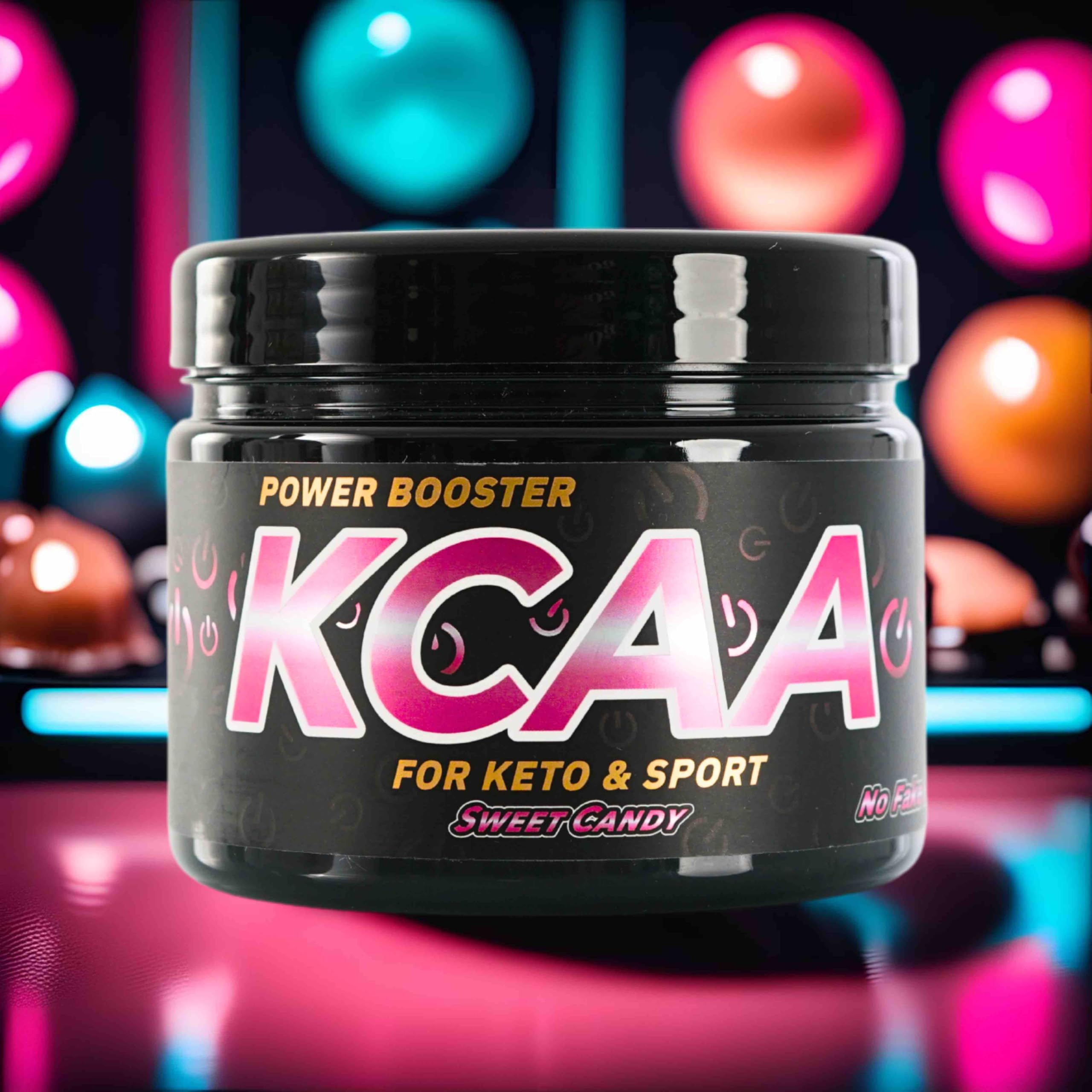 KCAA - Amino Booster für Keto - Energy Drink für Ketose - Ideal für ketogene Diät und Sporternährung - Ketogene Aminosäuren mit Taurin - Zuckerfrei - 28 Portionen