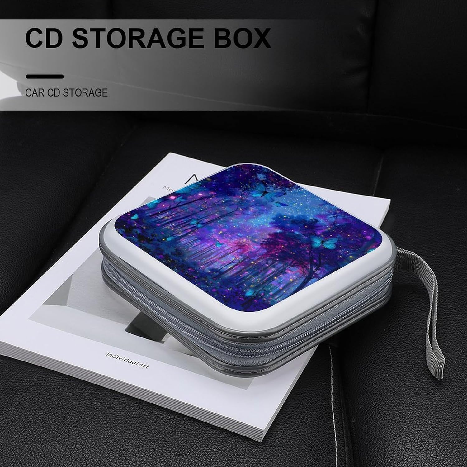 Glowing Butterflies Magical Forests CD Case DVD Storage Holder Binder 40 Capacity
