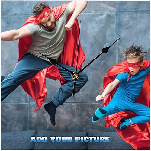 MVPYES Relojes personalizados con imagen, relojes personalizados para texto de paredes, reloj de fotos silencioso cuadrado de PVC personalizado para MVPYES Relojes personalizados con imagen, relojes personalizados para texto de paredes, reloj de fotos silencioso cuadrado de PVC personalizado para