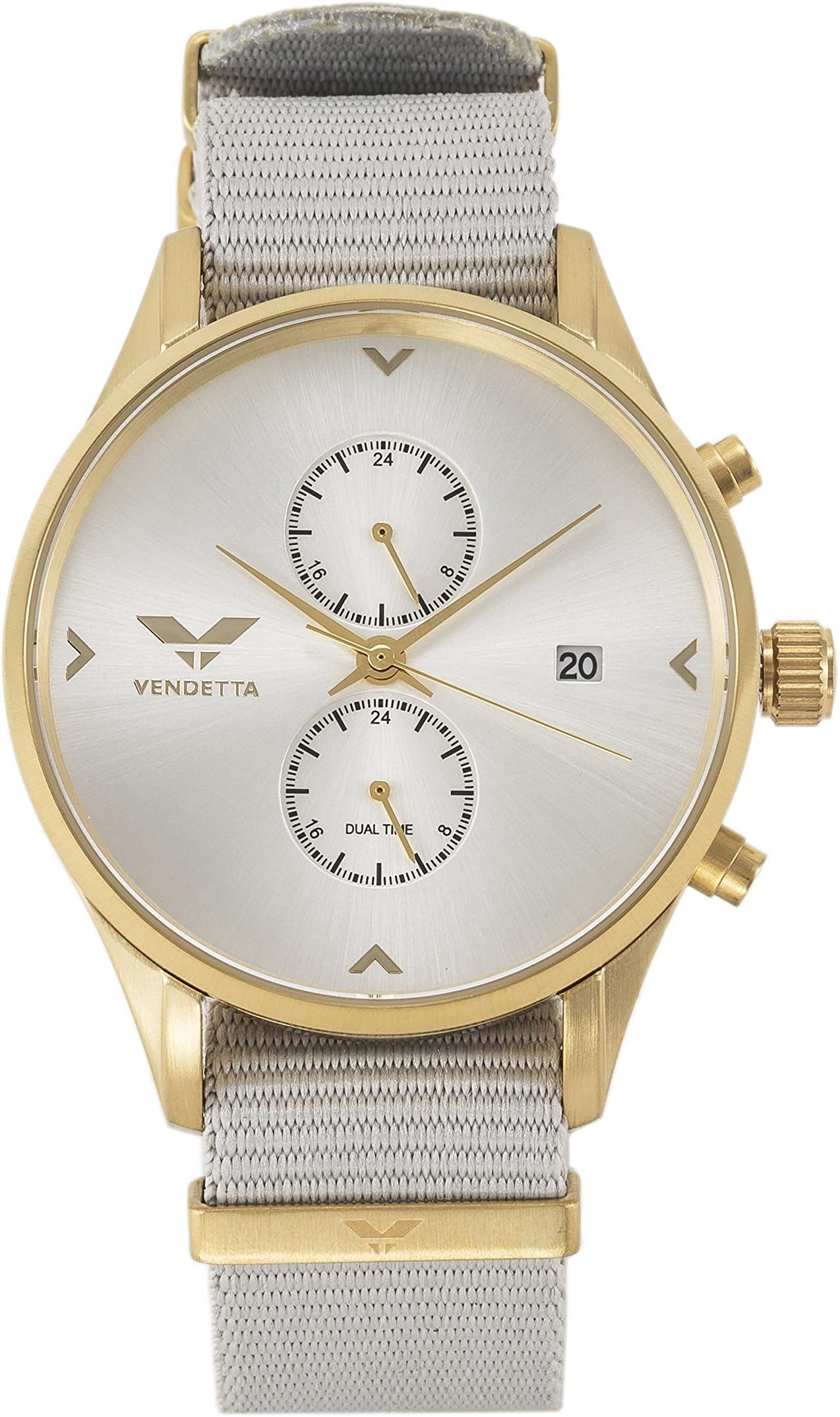Vendetta Unisex Adult Analogue Classic Quartz Watch with Nylon Strap VE2007