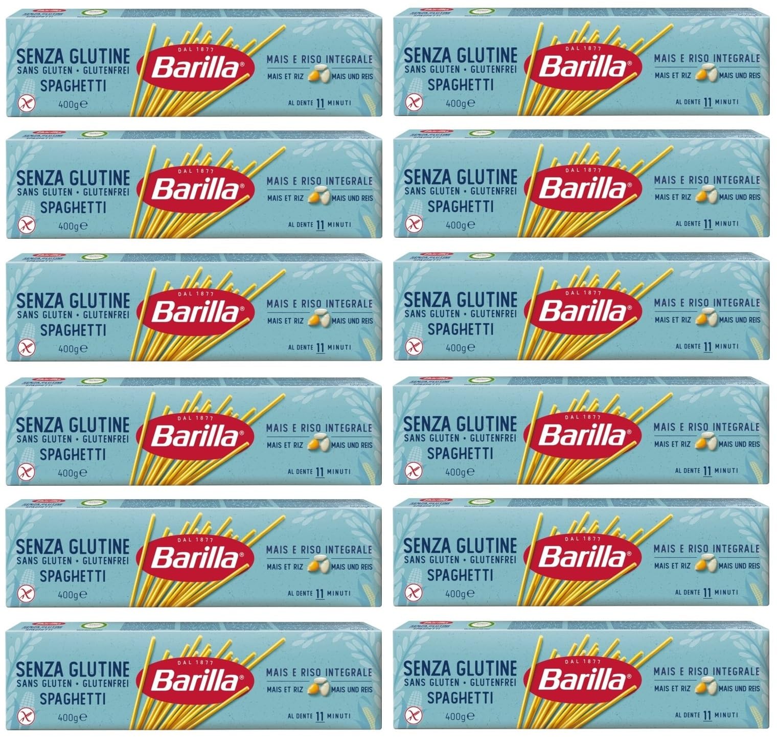 39er-Pack Testpaket Pasta Spaghetti Rummo Barilla Divella Senza Glutine, Glutenfreie Nudeln Italienische Pasta 400g