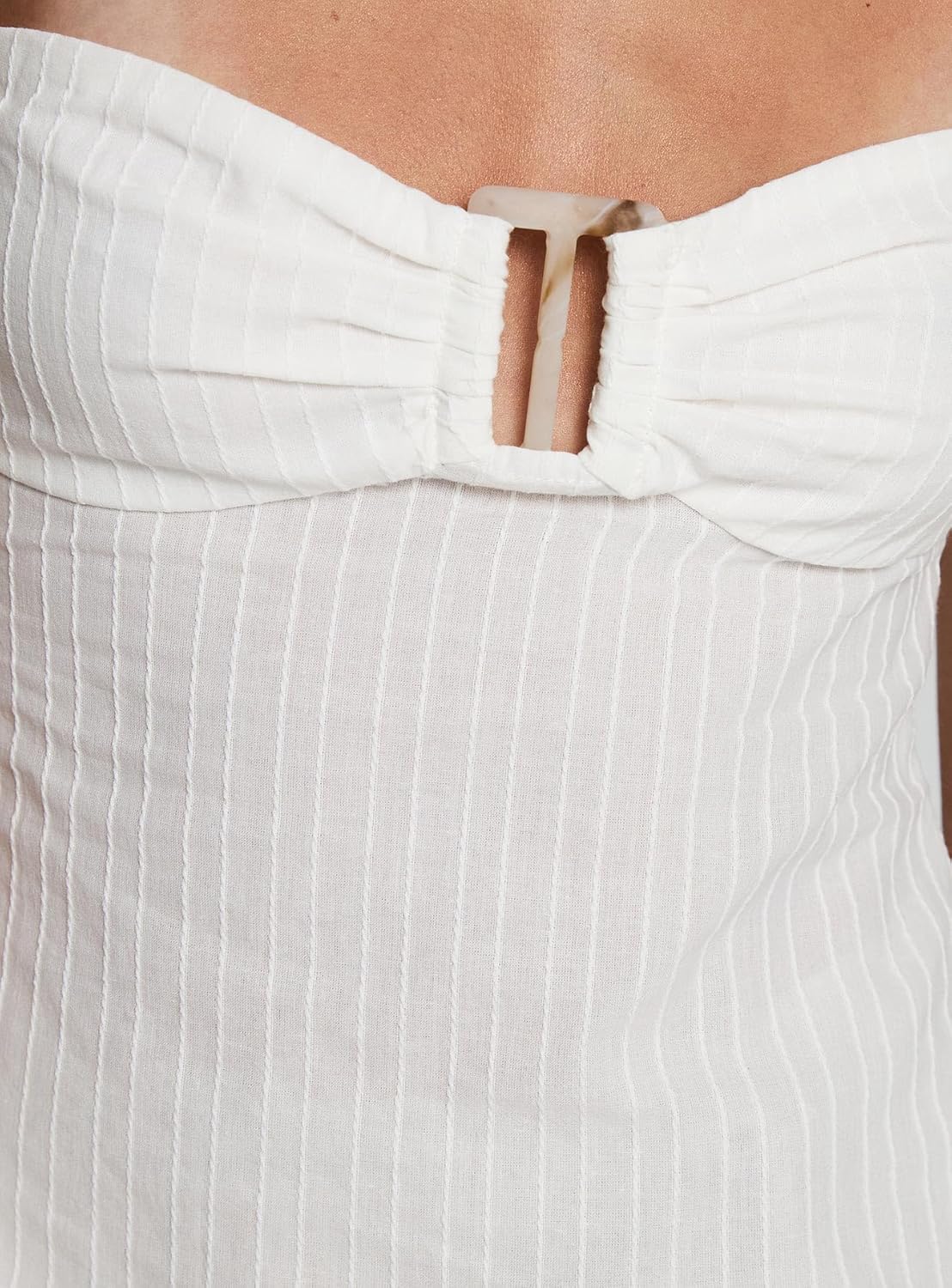 Princess Polly Isabetta White Halter Neck Crop Top