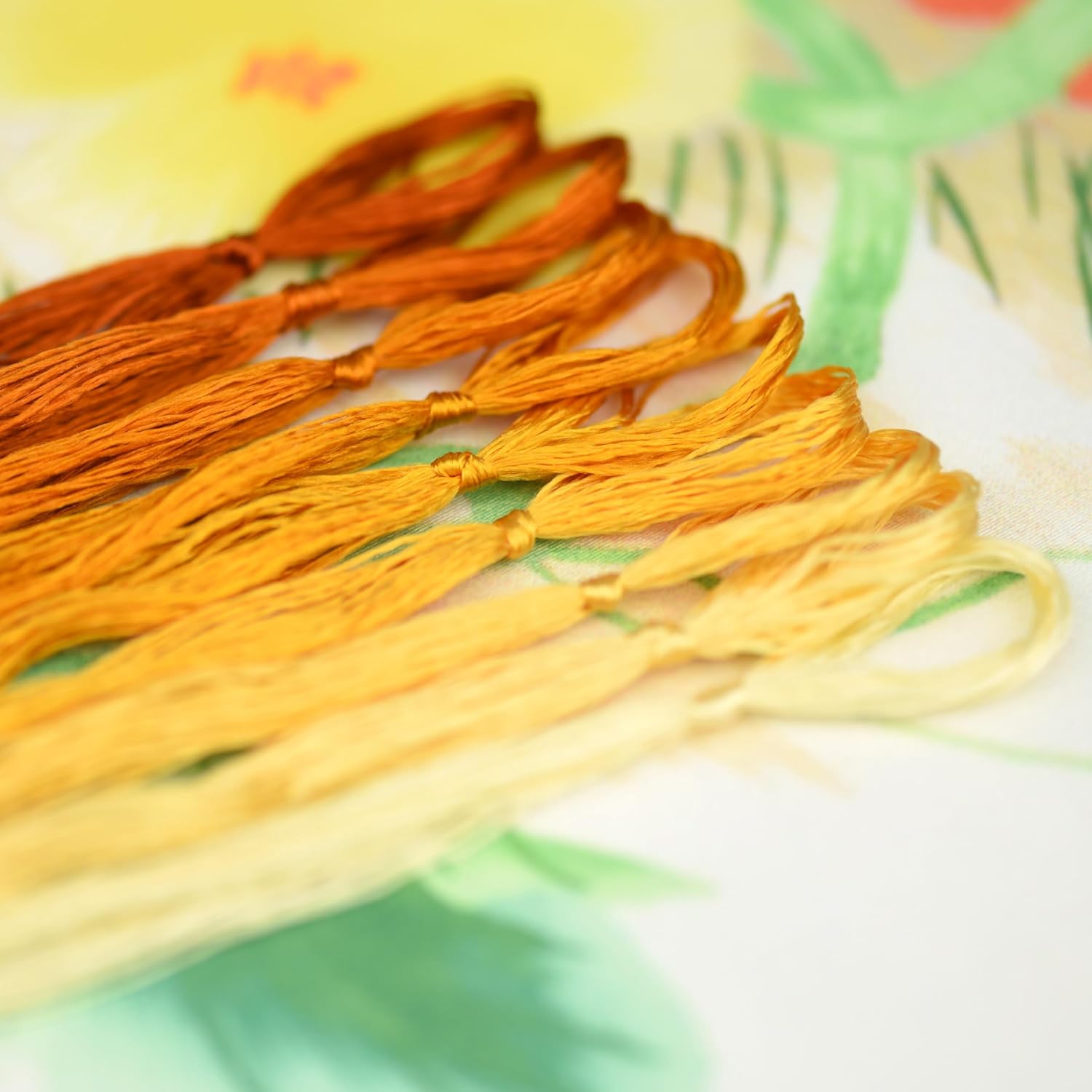 Natural 100% Silk Thread, Handmade Embroidery Thread Silk Floss 9 Colors 110m Each (86)