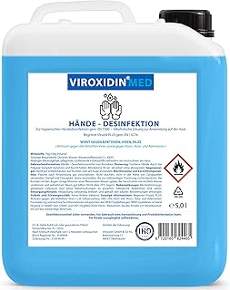 Viroxidin Med Desinfektionsmittel für Hände 5l - VERGLEICHSSIEGER - Handdesinfektionsmittel gegen Bakterien, Viren & Pilze...