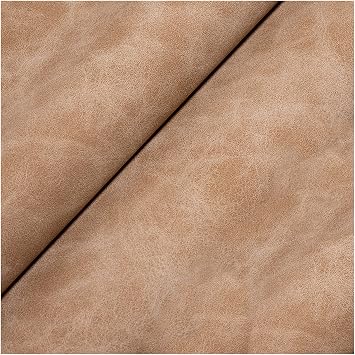 AITAF Beige Faux Leather Fabric Black Upholstery Fabric Gray PU Leatherette Fabric Brown Vinyl Fabric for Chair Seat, Sofa Furniture, DIY Crafting DIY Material Color Light Brown
