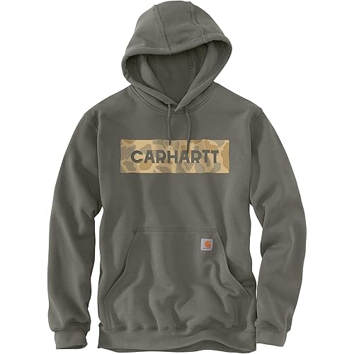 Carhartt mens Loose Fit Midweight Camo Logo Graphic Sweatshirt