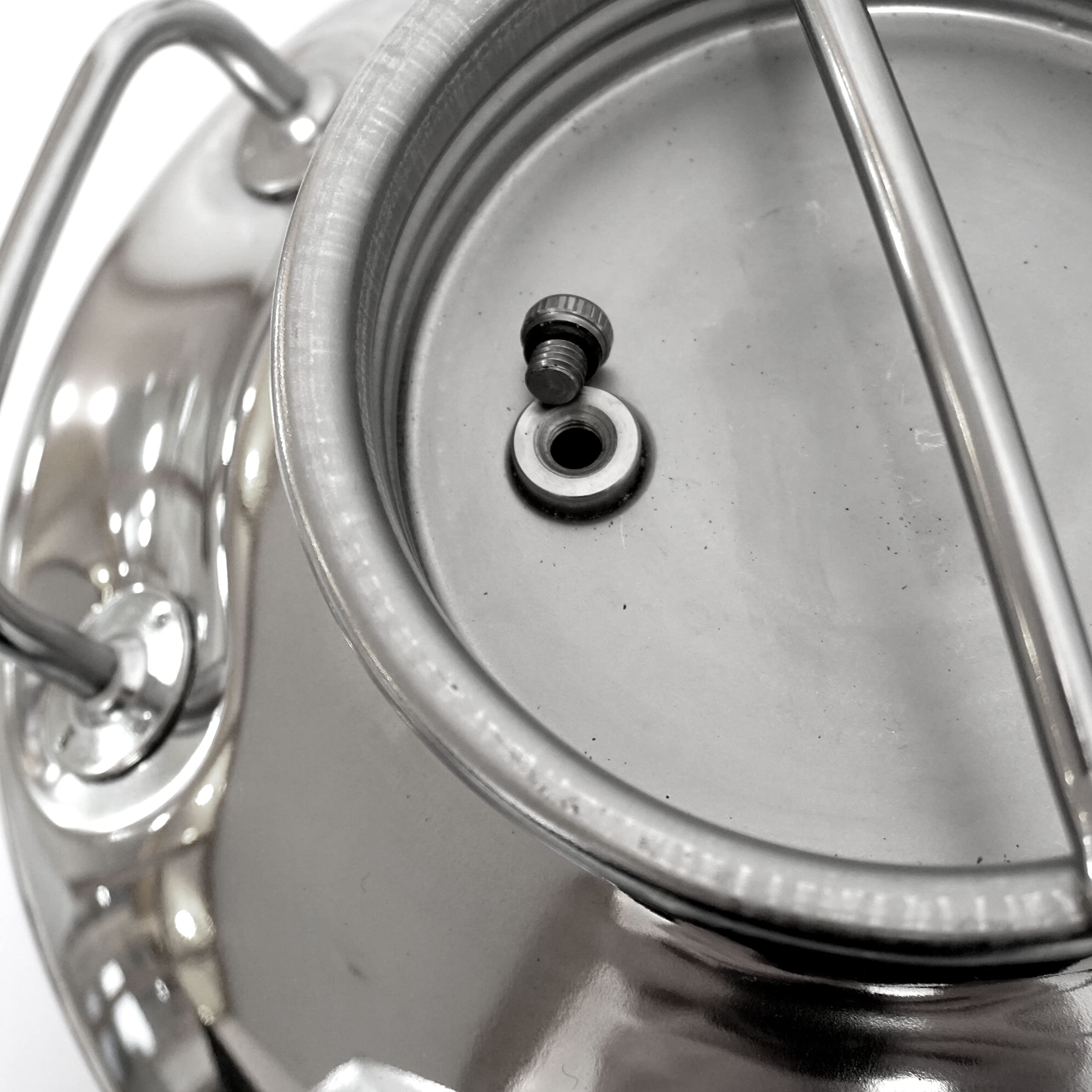 Edelstahlkanne Fischer Polish-Line geschweißt - Nicht gebördelt, Transportkanne lebensmittelecht, Entlüftungsschraube im Deckel, Made in EU (Polish H2O 30L mit Auslaufhahn)