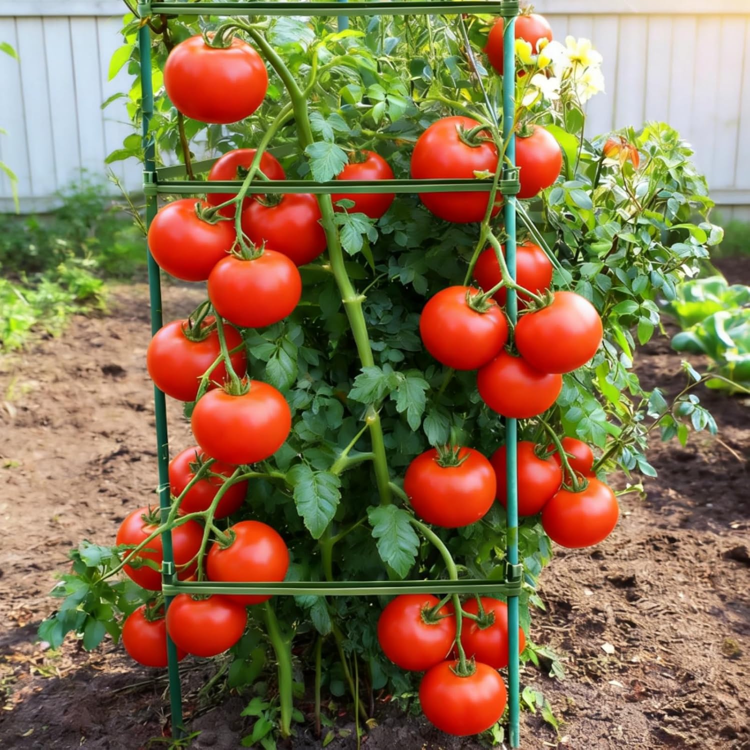 100Pcs Stake Arms for Tomato Cage, 11.8 inch Tomato Stake Connectors, Expandable Support Trellis Connectors for 11mm Stakes for Garden Climbing Plants Vegetables