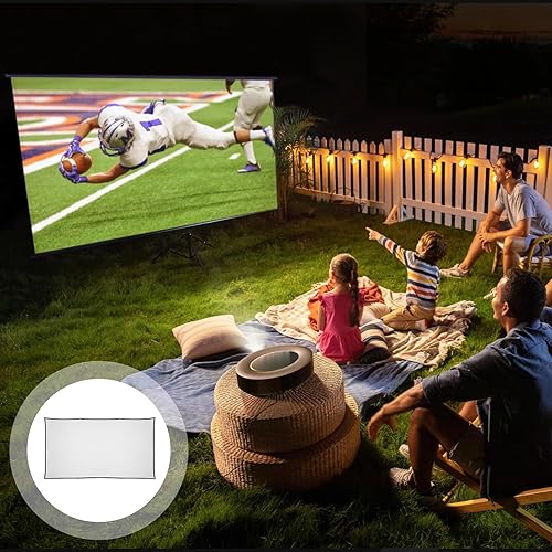 Miniatura 4 de Pantalla de proyección blanca del poliéster para el uso al aire libre interior del teatro con la superficie suave de la arruga