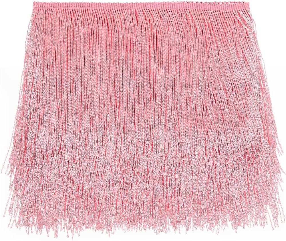 10 Yards of 6" Chainette Fringe Trim Tassel Sewing Trim for DIY Craft Latin Dress Lamp Shade Decoration Teal (Red)