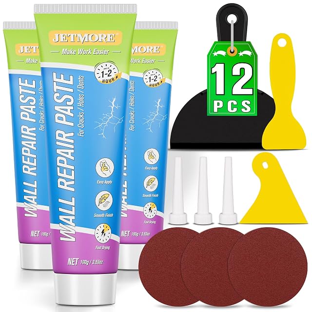 12 Pcs Drywall Repair Kit 3 3 5 oz 100g Each Spackle Wall Repair Paste Wall Putty Wall