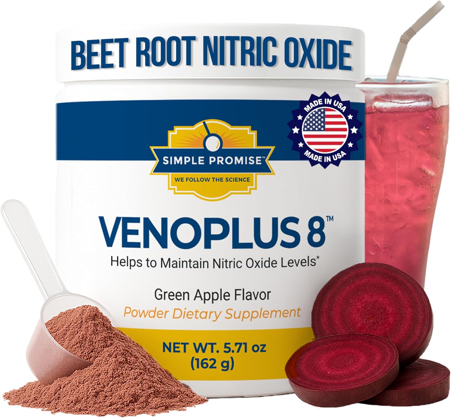 VenoPlus 8 Beet Root Nitric Oxide Supplement bottle
