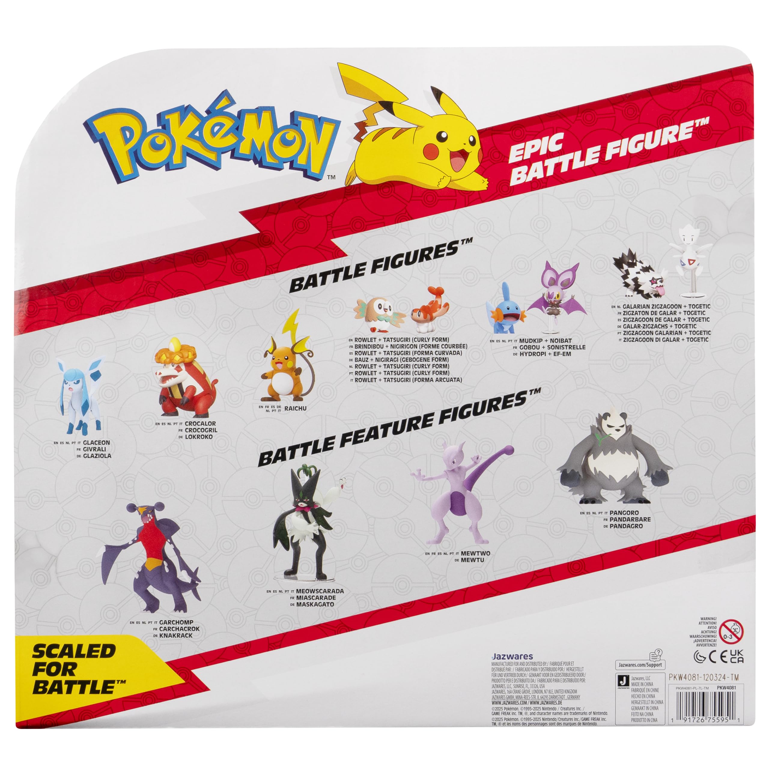 Pokémon Skeledirge epicka figurka bojowa – 30 cm przegubowa, epicka figurka bojowa ze stojakiem ekspozycyjnym